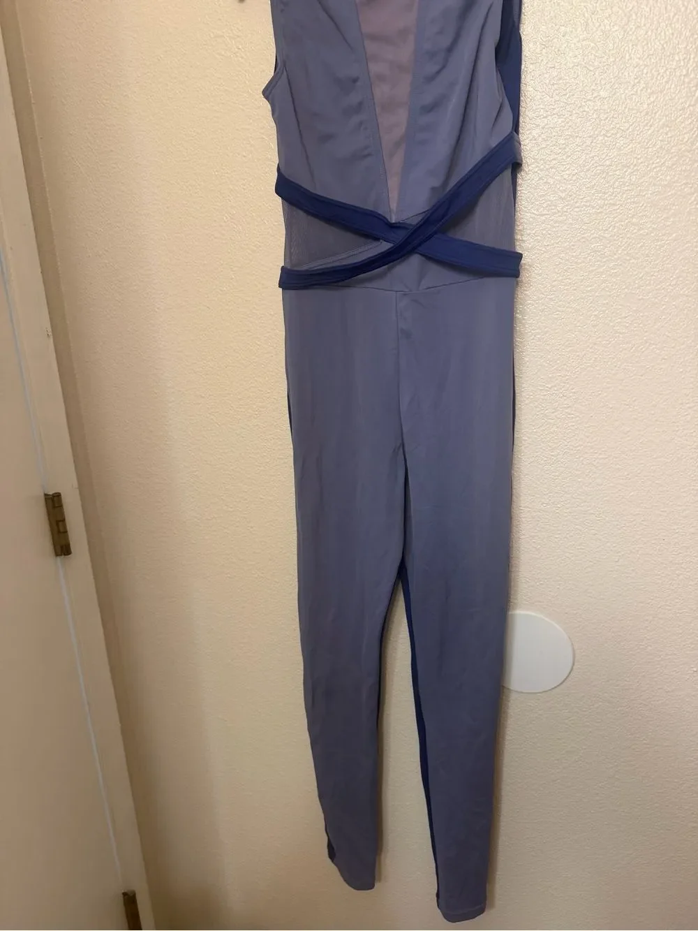 WEISSMAN Elite Dance Costume blue unitard Wish I Never Met You MT12603 SA adult